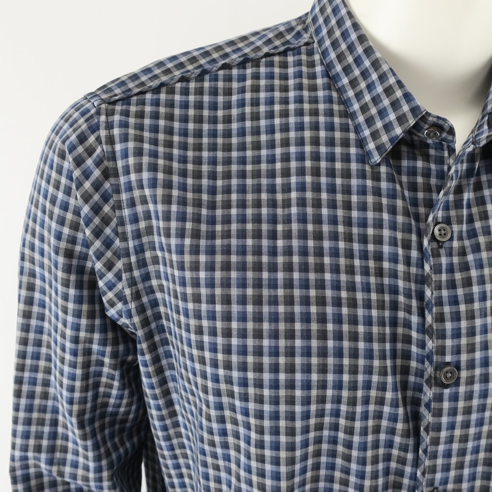 Theory Button Up Long Sleeve Shirt Mens XL‎ Blue 100% Cotton - Picture 2 of 8